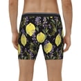 thumbnail image 4 of Rateoe Lavender Flowers Print Men’s Underwear Boxer Briefs Soft Comfortable Underwear Boxer Briefs, Long Leg Briefs,Anti-chafing Boxer Briefs, 4 of 7