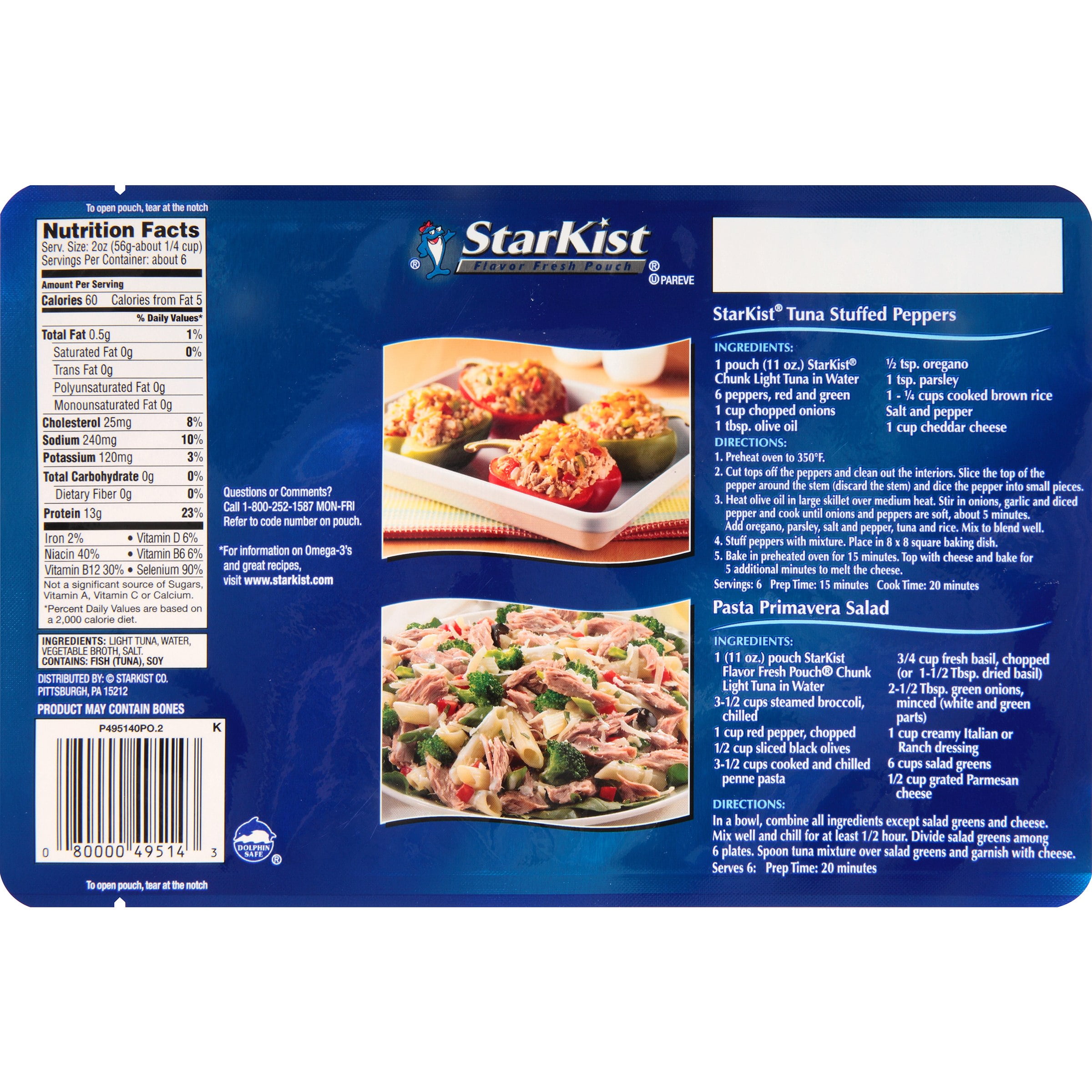 Great Value Tuna Pouch Nutrition Facts Nutrition Ftempo