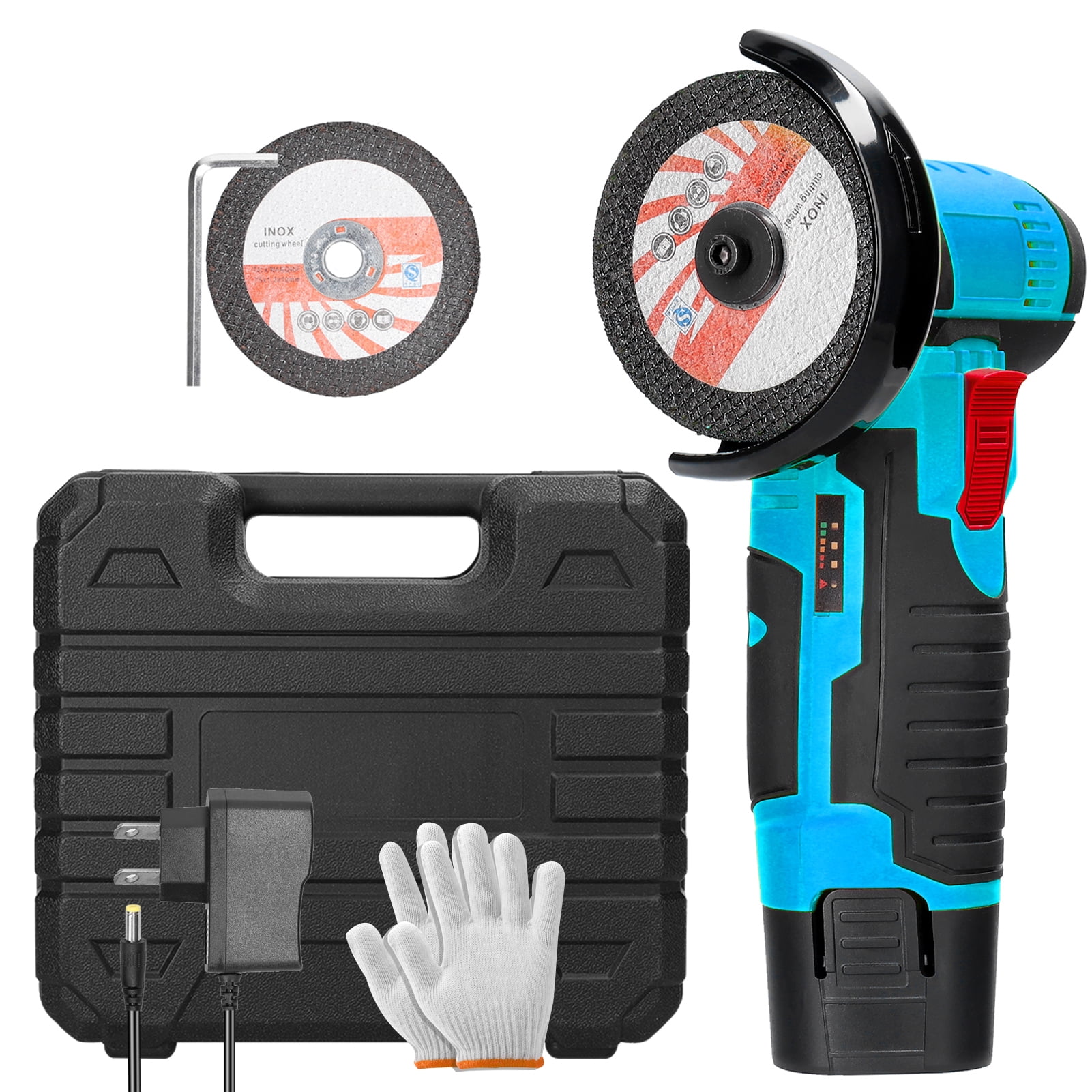 Electric Angle Grinder Angle 19500rpm Electric Grinding Machine Handheld Multifunctional Angle Grinder for Cutting Polishing Ceramic Tile Wood Stone Steel