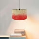 thumbnail image 1 of Sombra de lámpara de bambú, vintage, clip boho en la luz de Cubierta de lámpara de lámpara E27 para la lámpara de mesa Light Pendse Light Gradiente rojo, 1 of 8