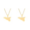 thumbnail image 2 of Transemion Stainless Steel Map Necklace Personalized Jewelry Piece For Map Lovers Personality Map Of Sicilia Stylish Gift gold 2Set, 2 of 6