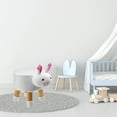 thumbnail image 6 of SoundCritter 12" Kid's Furniture Plush Animal Stool w/ Built-in Speaker, Ottoman Seat Footstool, Bunny, 6 of 6