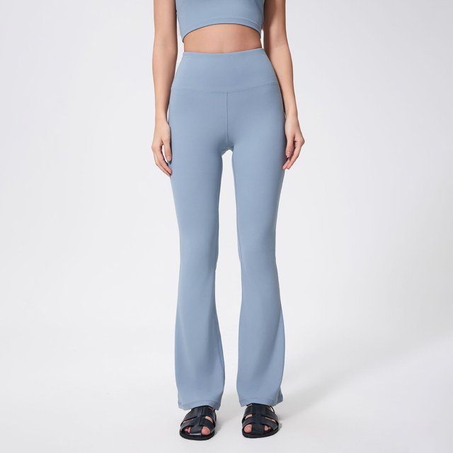 WILLBEST Pantalones de Yoga de Cintura Alta Y Pierna Ancha para Mujer, Tejido Microelástico para Un Entrenamiento de Fitness Cómodo, control Del Abdomen, Ropa Informal. Mediana