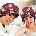 thumbnail image 6 of Shower Caps,Christmas Corgi Waterproof Shower Cap for Women 4 Pieces,Double Reusable Hair Cover for Shower PEVA Elastic Stretch Hem, 6 of 7