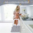 thumbnail image 6 of Broadfashion 3-Step Anti-Slip Step Stool, Plastic White+grey, 6 of 6