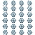thumbnail image 2 of Northlight 24ct Glitter Snowflake Christmas Ornament Set 4" - Turquoise Blue, 2 of 6
