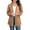 Khaki, variant on Women's Open Front Chiffon Cardigan Long Sleeve Elastic Cuff Casual Lightweight Cover up with Pockets for Summer Beach Vacation Black Crochet Cardigans for Women XXL
