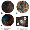 thumbnail image 3 of Designart "Fractal Fusion Blue and Orange I" Abstract Fractal Metal Art Print, 3 of 5