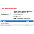 thumbnail image 2 of Timing Chain - Compatible with 2007 - 2010 Audi A8 Quattro 4.2L V8 2008 2009, 2 of 2