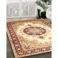 thumbnail image 3 of Ahgly Company Machine Washable Indoor Rectangle Traditional Brown Gold Area Rugs, 7' x 10', 3 of 7