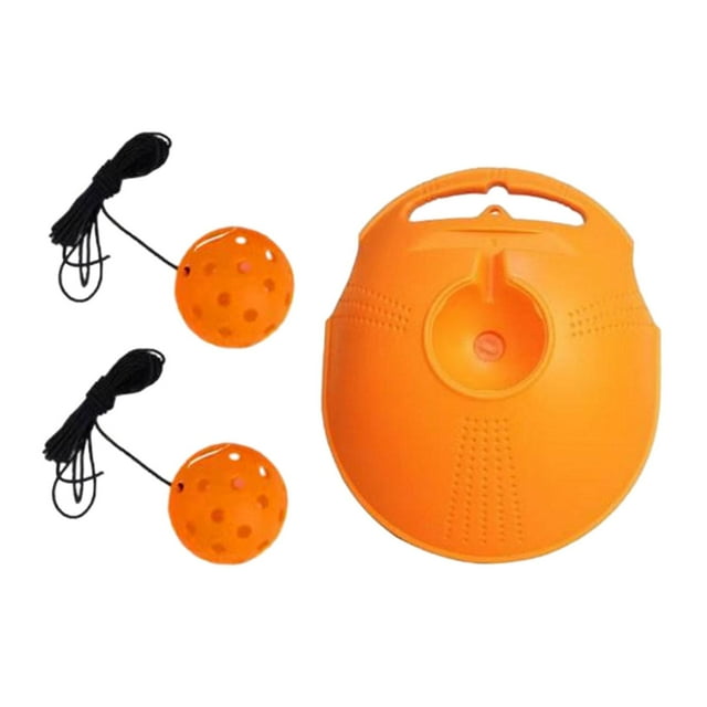 relayinert Convenient Pickleball Ball Trainer Say Goodbye To Ball Retrieval Hassles Beginner Self Study Exercise Training Equipment Orange Ball 19x8cm