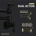 thumbnail image 5 of Marca 360-Degree 24" Wall Mounted Pot Filler with Dual Swivel in Matte Black, 5 of 7