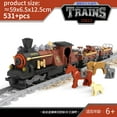 thumbnail image 6 of City Train Set Steam Bullet Vehicle Cargo Railway Station Model Building Blocks Brick Tracks Rail No Motor Kits Carriage Kid Toy, 6 of 9