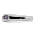 thumbnail image 3 of Sterling Silver Polished Purple CZ Ring, 3 of 6