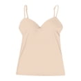thumbnail image 2 of Women Camisole Bra BWASD Adjustabl Casual V Neck Shelf Bra Cami Padded Strechy Slim Fit Undershirt Tank Tops Workout Outdoor Sport Summer 2026 S-6XL Khaki, 2 of 4