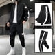 thumbnail image 2 of Traje casual de primavera, traje deportivo juvenil de dos piezas de talla grande estilo coreano, de moda, 2 of 6