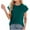 Green, variant on Lmnyox Cap Sleeve T Shirt for Women 2025 Summer Fashion Plain Crew Neck Basic Shirts Trendy Casual Tee Shirt