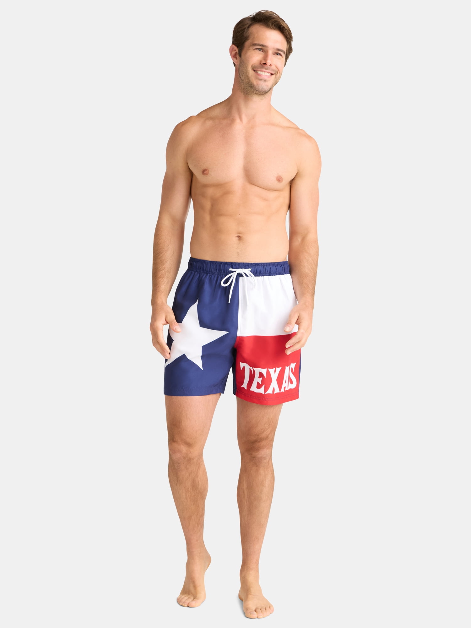 Way to Celebrate Men's & Big Men's Americana Swim Trunks, Sizes S-3XL