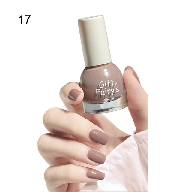 Flmtop 10ml Nail Polish Baking-Free Water-Based Multiple Colors Matte Solid Color Hybrid Varnish Manicure Lacquer for Female