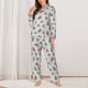 thumbnail image 2 of Balery Watermelon Conjunto de Pijama con Estampado para Mujer, Conjunto de Dos Piezas con Manga Larga, Ropa de Dormir Suave con Bolsillos, Pijamas Cómodos-Medium, 2 of 7