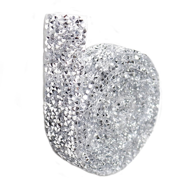 Inteprter Pegatinas ostentosas, cadena de diamantes de imitación con purpurina, cinturón DIY, apliques para ropa, decoración artesanal, cuentas, tira de Type3 NO3 Inteprter HA059789-03