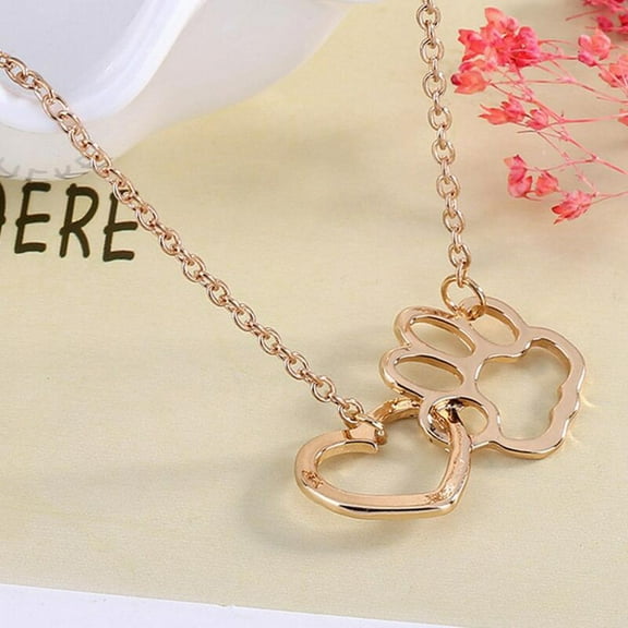 PPgejGEK Necklace for Women Necklace For Women Personalized Fashion Jewelry Crystal Rhinestone Dog Paw for Valentine's Day Mother's Day Christmas Birthday Gifts Festival Gift