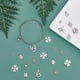 thumbnail image 5 of 120 piezas de 6 estilos de dijes de trébol de cuatro hojas del Día de San Patricio, dijes colgantes de trébol de plata para manualidades, pulseras, collares, accesorios para hacer joyas., 5 of 6