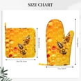 thumbnail image 4 of Kll Bees On Hive Honeycomb Oven Gloves And Pot Holders Grill Gloves - Oven Gloves And Pot Holders, Non-Slip Cooking Gloves With Recycled Pads, 4 of 9