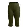 thumbnail image 5 of qolati Plus Size Capris Leggings for Women High Waisted Bowknot Side Slit Yoga Pants Lightweight Workout Running Cropped Pants L, 5 of 9