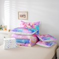 thumbnail image 5 of Feelyou Funny Axolotl Kids Bedding Comforter Set 7 Pieces, Kawaii Cartoon Animal Full Bedding Set, Dreamy Stars Galaxy Reversible Fitted Sheet Flat Sheet, Super Cozy Room Decor, 5 of 7