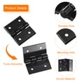 thumbnail image 4 of Uxcell 8Pack 30x34mm Acrylic Hinges Hardware Folding Hinge with Mounting Hole Black, 4 of 6