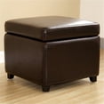 thumbnail image 2 of Pemberley Row Leather Dark Brown Ottoman Square Storage 15.75" H x 18.13" W x 18.13" D, 2 of 2