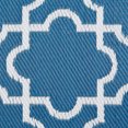 thumbnail image 2 of Indoor Outdoor 3 x 6 Foot Reversible Lattice Woven Rug, Blue (Used), 2 of 8