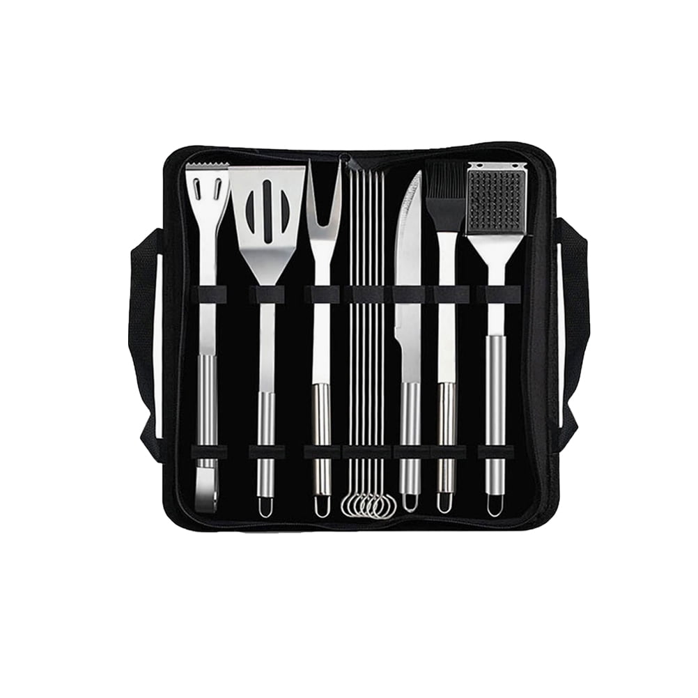 12PCS Stainless Steel BBQ Tools Set Grill Spade Brush Cutter Tweezer