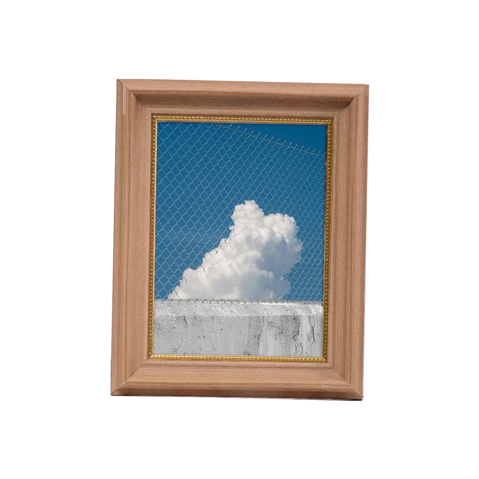 3.5x5 inch Picture Frame Made of Solid Wood High Definition Glass for Table Top Display and Wall Mounting Photo Frame Brown