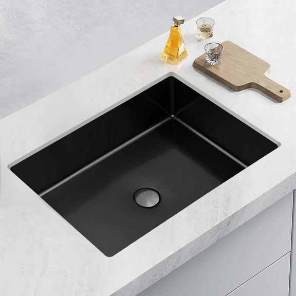 Single Bowl Kitchen Sinks, Bathroom Sink,Kitchen Sink, 21.65 Inch, Stainless Steel, Undermount Single Bowl Stainless Steel Kitchen Sink, Black, Undermount Bathroom Wash Sink,Undermount Kitchen Sink