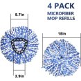 thumbnail image 5 of EcoNesxp Microfiber Spin Mop Replacement Pack Easy Clean Mop Replacement Head Compatible with O 4 Pack Spin Mop Replacement Head EasyWring Spin Mop for Floor Cleaning, 5 of 5