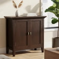 thumbnail image 2 of Redmond Solid Wood 32inch WideTransitional Low Storage Cabinet in Brunette Brown, 2 of 10