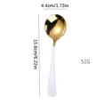 thumbnail image 2 of 1X Platinum Spoon Clearance! 6.2 Inch Length Stainless Steel Spoons Portable Handle Soup Spoons Tableware, 2 of 3