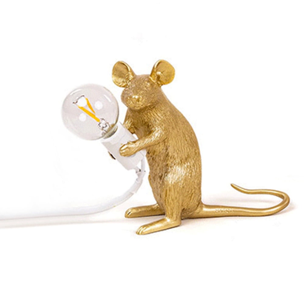 Resin Rat Mouse Lamp LED Table Lamp Modern Small Mini Mouse Cute LED