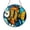 Acrylic 3.5 Inch, variant on Tropical Angelfish Window Suncatcher Stained Glass Style Hanging Decor, Colorful Ocean Fish Decorative Panel Art for Coastal Home Window Decor, Marine Life Ornament for Beach Theme Room
