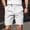 #White, variant on DPTALR Men's Solid Color Casual Button Zippered Pockets Shorts,Dark Gray,XL