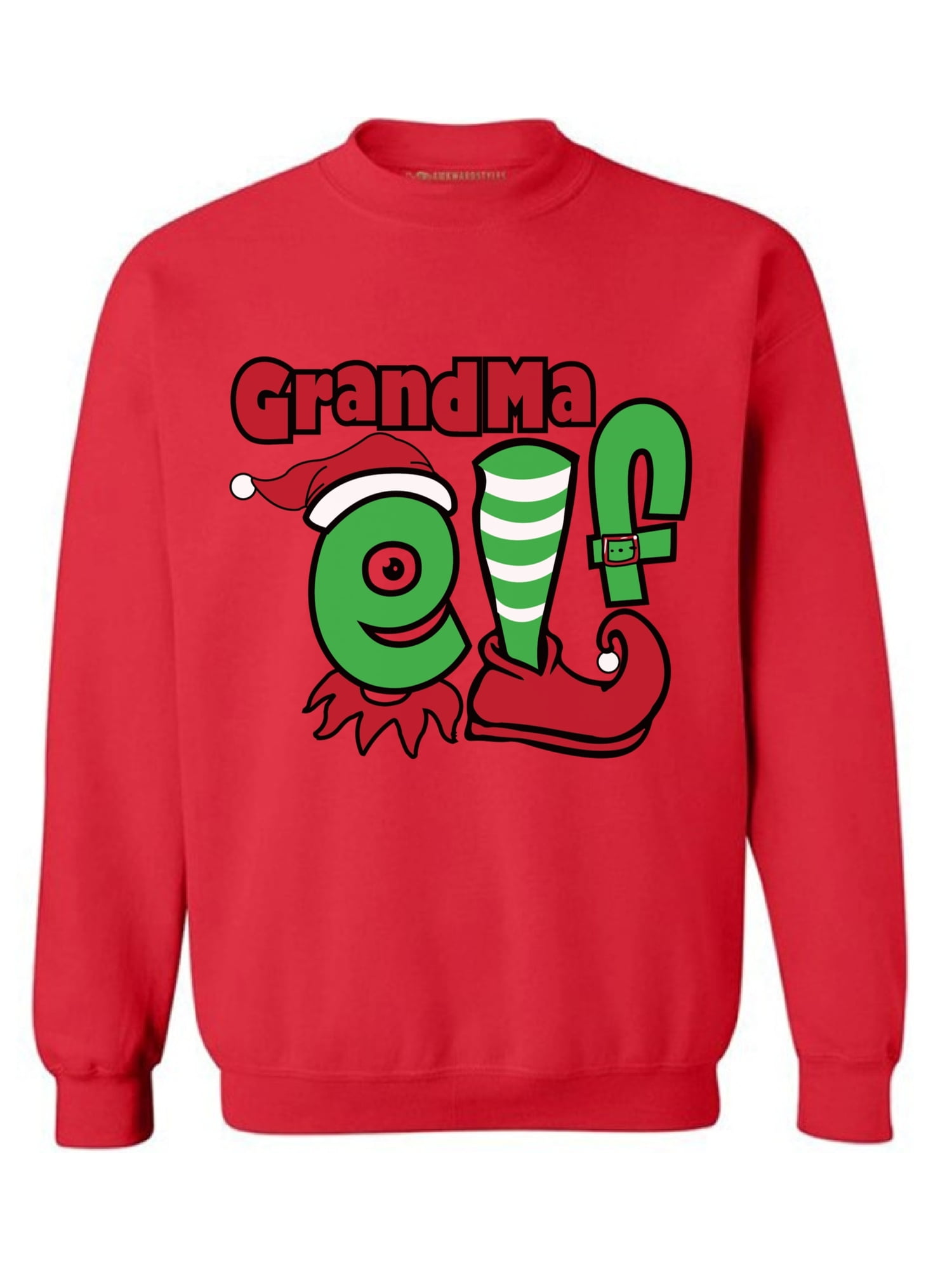 tee Im The Grandma Elf Matching Family Group Christmas Women Sweatshirt