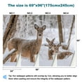 thumbnail image 3 of Peel and Stick Wallpaper group whitetail deer winter snow Modern Art Wall Mural Decor Self Adhesive and Removable 69in x 98in, 3 of 8