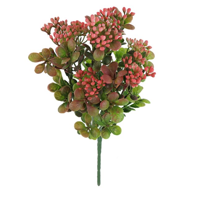 Cateissary Fruta de simulación de bayas artificiales de 7 ramas, plantas falsas de 5 colores, decoración del hogar para bodas, accesorios de para Plantas Artificiales Rosa Rosa Cateissary HA7109-04B