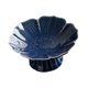 thumbnail image 2 of Cuenco de cerámica con base para encimera de cocina, cuenco decorativo, bandeja para frutas de estilo rústico. azul, 2 of 9