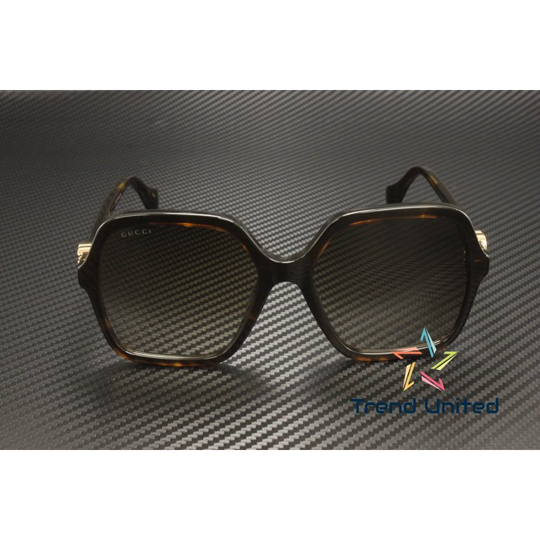 GUCCI GG1072SA 002 Rectangular Squared Havana Brown 56 mm  display picture 2
