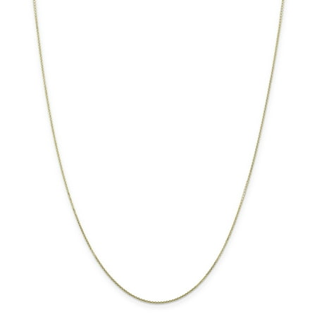 10k Yellow Gold .80mm Link Cable Necklace Chain Pendant Charm Round Fine Jewelry For Women Gift