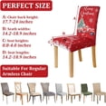 thumbnail image 3 of Christmas Chair Covers Set of 4, Christmas Decorations Stretch Removable Washable Dining Room Chair Protector Slipcovers for Xmas Decor Holiday Party Kitchen Home Decorations (Red Truck, 4 PCS), 3 of 6