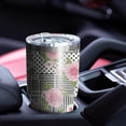 thumbnail image 5 of 30oz Pioneer Flower Floral Print Pattern Tumbler, Double Wall Vacuum Insulated Cup, BPA-Free Leak Proof Lid & Reusable Straws, Hot 12h, Cold 34h, 5 of 6